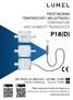 P18(D) PRZETWORNIK TEMPERATURY I WILGOTNOŚCI TEMPERATURE AND HUMIDITY TRANSDUCER INSTRUKCJA OBSŁUGI - SZYBKI START USER S MANUAL - QUICK START