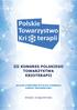 III KONGRES POLSKIEGO TOWARZYSTWA KRIOTERAPII 30-LECIE POWSTANIA W POLSCE PIERWSZEJ KOMORY KRIOGENICZNEJ