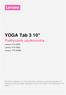 YOGA Tab 3 10 Podręcznik użytkownika. Lenovo YT3-X50F Lenovo YT3-X50L Lenovo YT3-X50M