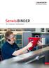 Serwis BINDER. 100 % wydajności i bezawaryjności