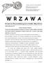 W R Z A W A. W numerze kilka przedwakacyjnych artykułów. Miłej lektury!