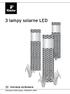 3 lampy solarne LED. Instrukcja użytkowania. Tchibo GmbH D Hamburg 99311AB4X3IX