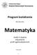 Politechnika Śląska Wydział Matematyki Stosowanej Program kształcenia Matematyka