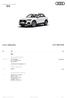 Konfigurator Audi. Cena podstawowa. Kolor nadwozia. Kolorystyka wnętrza. Kod Opis Cena PLN. Moc: 110(150) kw(km) (Euro 6d-TEMP)