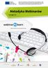 Metodyka Webinarów. wersja 1.0. Video conference use for adult learning. konsorcjum projektu: