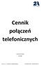 Cennik połączeń telefonicznych