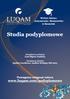 Studia podyplomowe. Zarz¹dzanie produkcj¹ Lean Sigma Academy. Zarz¹dzanie jakoœci¹ Quality Excellence. Auditor Wiod¹cy ISO 9001