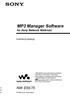 MP3 Manager Software for Sony Network Walkman