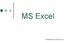 MS Excel. Podstawowe wiadomości