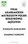 FINAŁ AKADEMICKICH MISTRZOSTW POLSKI KOSZYKÓWCE MĘŻCZYZN