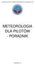 SZEFOSTWO SŁUŻBY HYDROMETEOROLOGICZNEJ SIŁ ZBROJNYCH RP METEOROLOGIA DLA PILOTÓW - PORADNIK