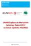 UNAIDS ogłasza w Warszawie światowy Raport 2012 na temat epidemii HIV/AIDS Materiały Prasowe