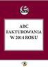 ABC FAKTUROWANIA W 2014 ROKU