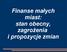 Finanse małych miast: stan obecny, zagrożenia i propozycje zmian