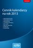 Cennik kalendarzy na rok 2013