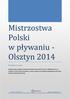 Mistrzostwa Polski w pływaniu - Olsztyn 2014