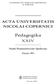 UNIWERSYTET MIKOŁAJA KOPERNIKA W TORUNIU ACTA UNIVERSITATIS NICOLAI COPERNICI. Pedagogika XXIV. Nauki Humanistyczno-Społeczne Zeszyt 392