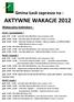 AKTYWNE WAKACJE 2012