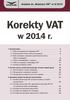 Korekty VAT. w 2014 r. dodatek do Biuletynu VAT nr 9/2014