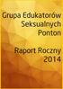 Raport z działalności Grupy Edukatorów Seksualnych Ponton w 2014r.