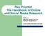 Ray Poynter The Handbook of Online and Social Media Research