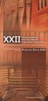 XXIIMiędzynarodowe. Koncerty Muzyki. Organowej i Kameralnej POLSKA/POLEN. XXII Internationale Konzerte der Orgel und Kammermusik