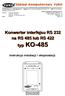 Konwerter interfejsu RS 232 na RS 485 lub RS 422 typ KO-485