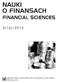 NAUKI O FINANSACH FINANCIAL SCIENCES 3(12) 2012