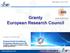 Granty European Research Council