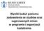 Wyniki badao poziomu zadowolenia ze studiów oraz sugerowanych zmian w programie i organizacji kształcenia.