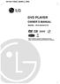 DVD PLAYER OWNER S MANUAL DV162/172E2Z_NA8PLL_ENG MODEL : DVX162/DVX172