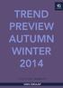 TREND PREVIEW AUTUMN WINTER 2014