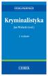 STUDIA PRAWNICZE. Kryminalistyka. Jan Widacki (red.) 2. wydanie