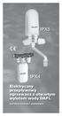 IPX5 IPX4. Elektryczny przepływowy ogrzewacz z otwartym wylotem wody DAFI. instrukcja montażu i użytkowania