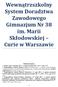Wewnątrzszkolny System Doradztwa Zawodowego Gimnazjum Nr 38 im. Marii Skłodowskiej Curie w Warszawie
