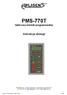 PMS-770T. tablicowy miernik programowalny. Instrukcja obsługi