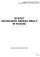STATUT MIEJSKIEGO URZĘDU PRACY W PŁOCKU