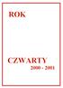 ROK   CZWARTY 2000-2001