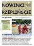 NOWINKI RZEPLIŃSKIE W KRĘPCEWIE SIĘ DZIAŁO. 2009 maj/czerwiec Gazetka Szkoły Podstawowej w Rzeplinie