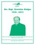 Rev. Msgr. Bronislaw Wielgus 1938-2015