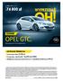 74 800 zł CENNIK OPEL GTC. AKTUALNA PROMOCJA. OPEL GTC już za