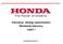 Instrukcja obsługi samochodów. część I. Honda Motor Europe Ltd