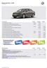 Passat Limousine - cennik rok modelowy 2013