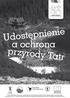 Udostępnienie a ochrona przyrody Tatr. a ochrona przyrody Ta