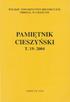 POLSKIE TOWARZYSTWO HISTORYCZNE ODDZIAŁ W CIESZYNIE PAMIĘTNIK CIESZYŃSKI T. 19: 2004