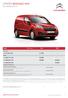 CITROËN BERLINGO VAN ROK PRODUKCJI 2015