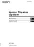 4-241-634-31(2) Home Theater System SE IT PL. Bruksanvisning Istruzioni per l uso Instrukcja obsługi HT-SL5. 2002 Sony Corporation