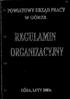 REGULAMIN ORGANIZACYJNY