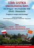 13th USTKA. Ohrid - Macedonia. Progress in surgery and oncology. Under the patronage of the President of The Republic of Macedonia - Gorgi Ivanov