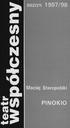 PINOKIO. Maciej Staropolski. Sezon 1997/98. Premiera 18 października 1997 r. Dyrektor naczelny i artystyczny ZBIGNIEW LESIEŃ
